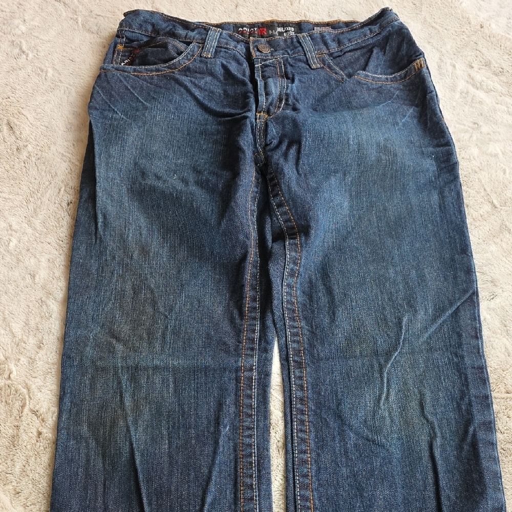 Ariat Men’s Relaxed Boot Dark Blue Denim Jeans - Picture 9 of 16